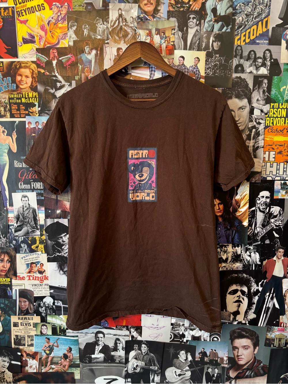 Astro World Brown Graphic Tee - Men (Unbranded)